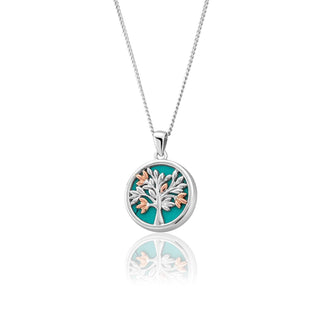 Clogau Silver Tree Of Life Turquoise Necklace