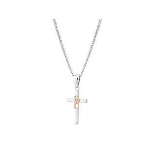 Clogau Cariad Bach Cross Necklace With Diamond