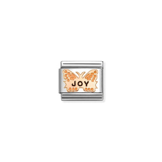Nomination Jewellery Nomination Stainless Steel and Rose Gold Composable Orange Butterfly Joy Link 2514324