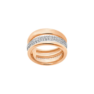 Swarovski Rose Gold-Tone Plated Exact Ring - Size 52
