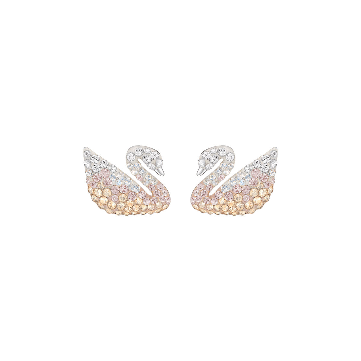 Swarovski Rhodium Plated Iconic Swan Stud Earrings Allum Sidaway