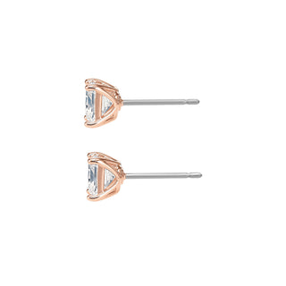 Swarovski Rose Gold-Tone Plated Attract Square Stud Earrings