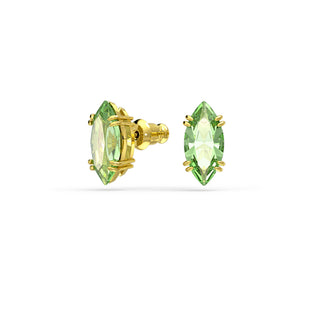 Swarovski Gold-Tone Plated Green Gema Stud Earrings