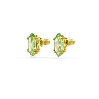 Swarovski Gold-Tone Plated Green Gema Stud Earrings