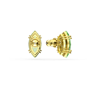 Swarovski Gold-Tone Plated Green Gema Stud Earrings
