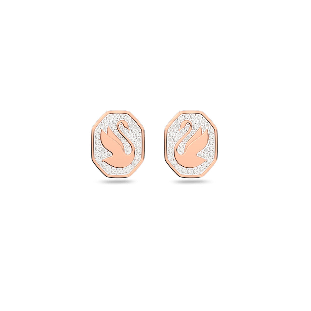 Swarovski Rose Gold-Tone Plated Octagon Shaped Signum Swan