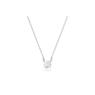 Swarovski Rhodium Plated Attract Round Cut Necklace