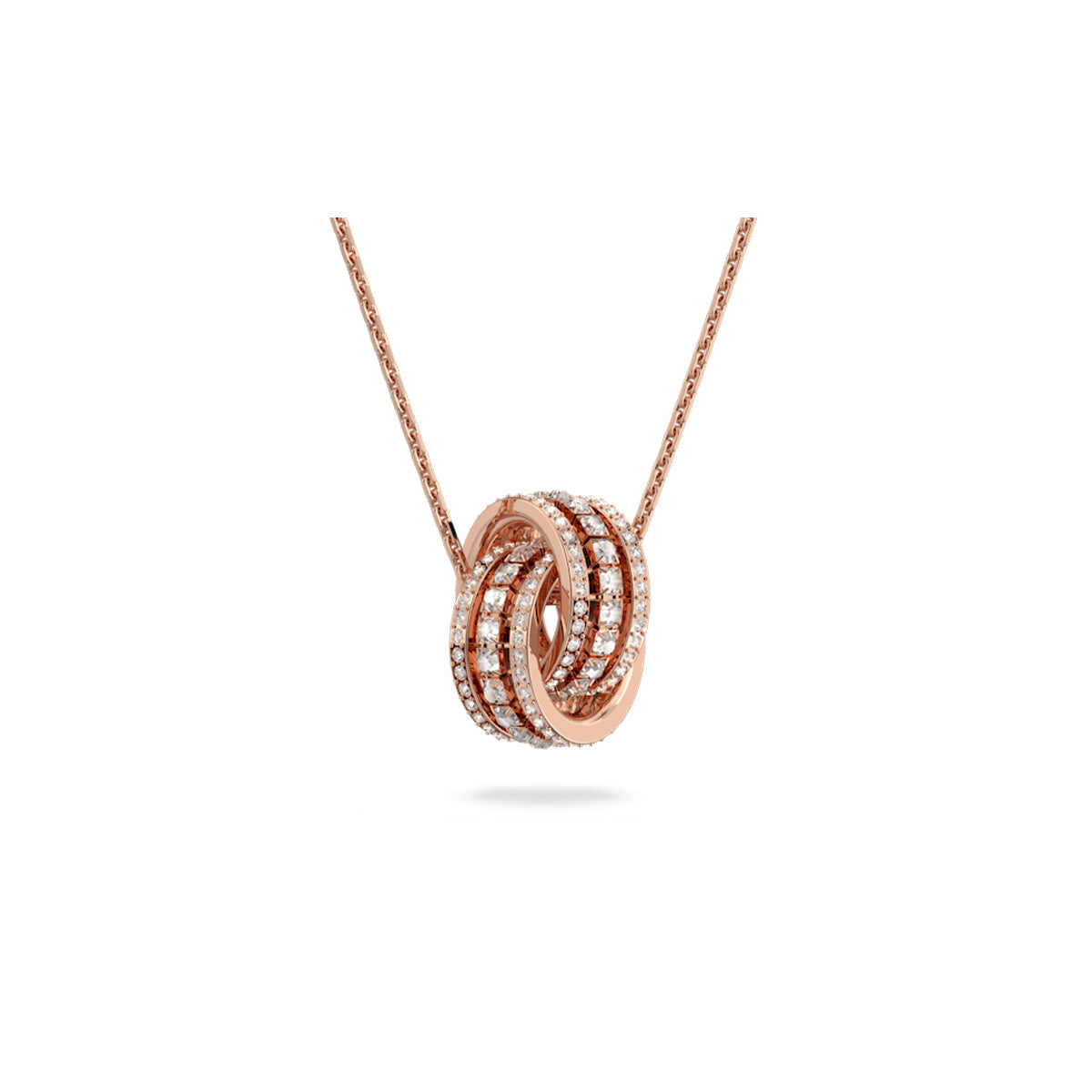 Swarovski Rose Gold-Tone Plated Intertwined Circles Further Pendant