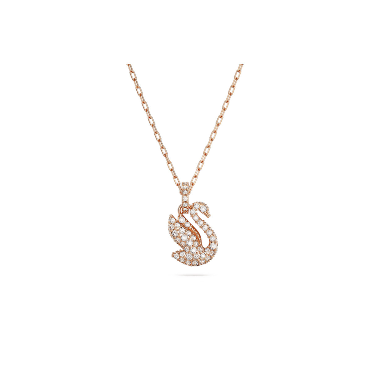 Swarovski Rose Gold-Tone Plated Small Iconic Swan Pendant Allum