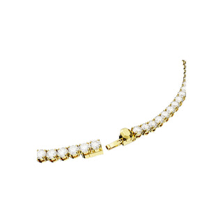 Swarovski Gold-Tone Plated Round Cut Matrix Tennis Necklace
