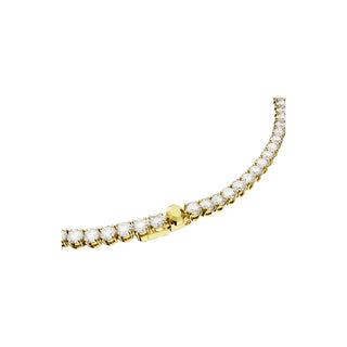 Swarovski Gold-Tone Plated Round Cut Matrix Tennis Necklace