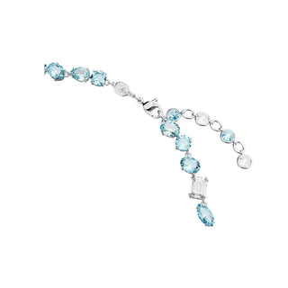 Swarovski Jewellery Swarovski Rhodium Plated Gema Mixed Cut Blue Necklace 4404147