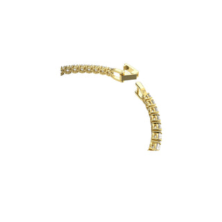 Swarovski Gold-Tone Plated Round Cut Tennis Deluxe Bracelet