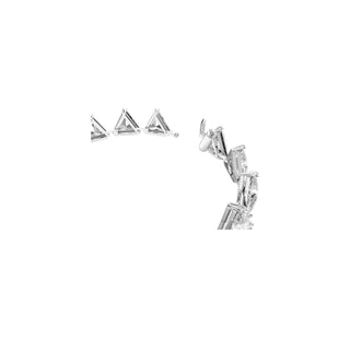 Swarovski Rhodium Plated Triangle Cut Ortyx Bracelet