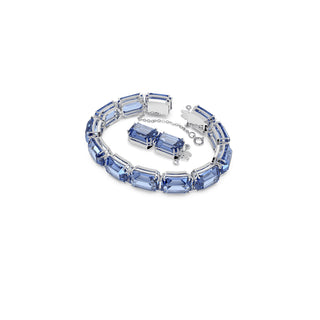 Swarovski Rhodium Plated Millenia Octagon Cut Blue Bracelet