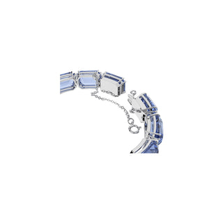 Swarovski Rhodium Plated Millenia Octagon Cut Blue Bracelet