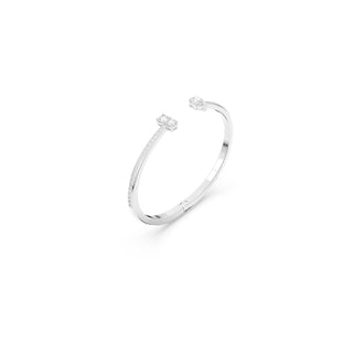 Swarovski Rhodium Plated Attract Cuff