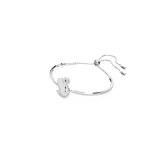 Swarovski Rhodium Plated Iconic Swan Bangle