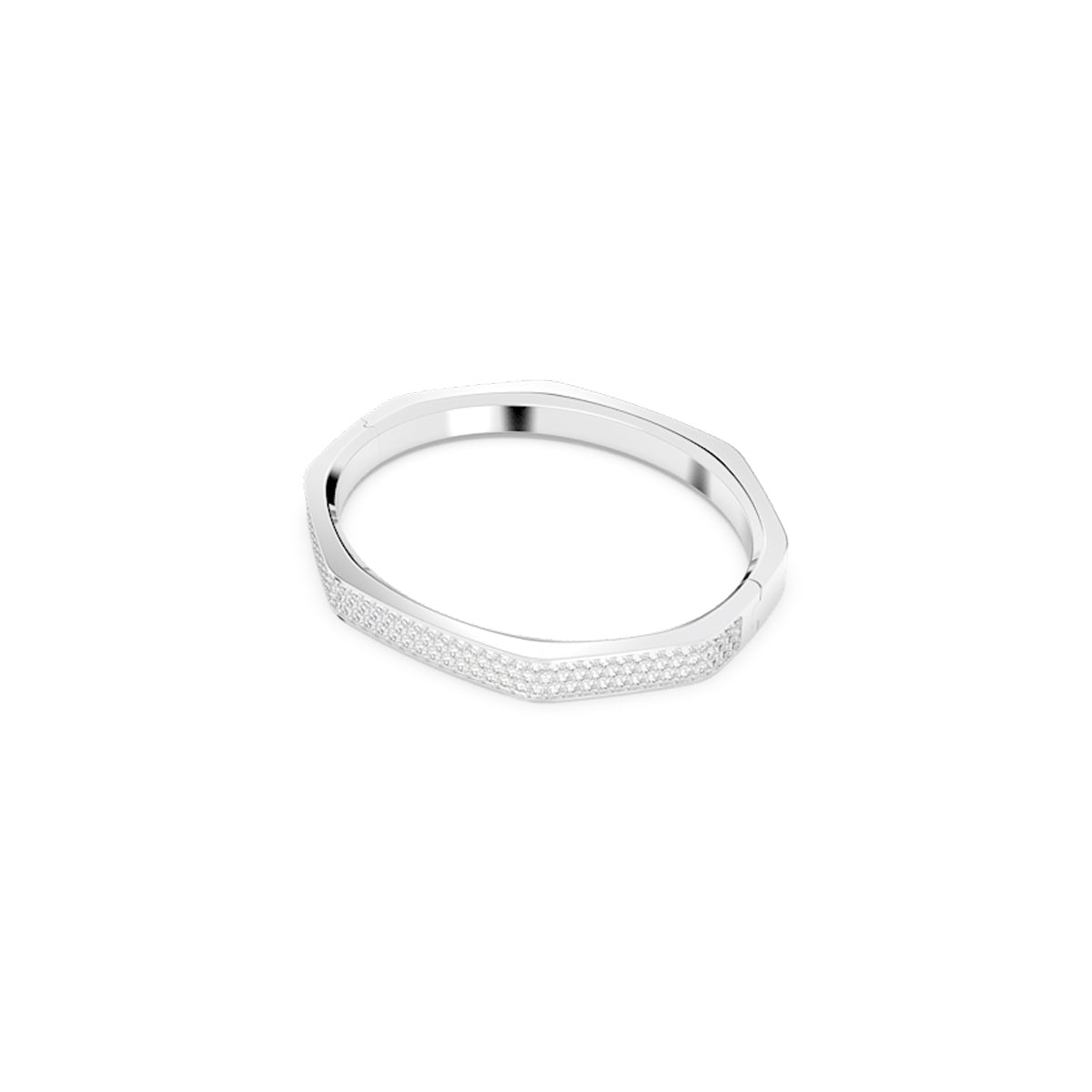 Swarovski Rhodium Plated Octagon Shape Dextera Bangle Allum