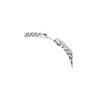 Swarovski Rhodium Plated Round Cut Matrix Tennis Bracelet