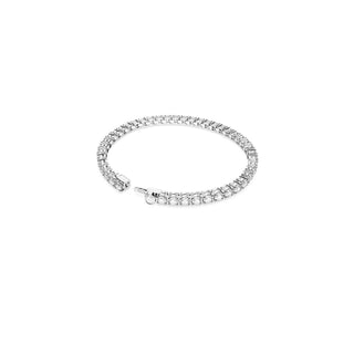Swarovski Rhodium Plated Round Cut Matrix Tennis Bracelet