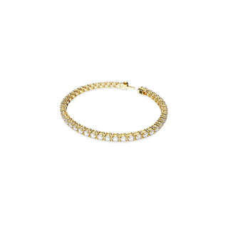 Swarovski Gold-Tone Plated Matrix Tennis Round Cut Bracelet