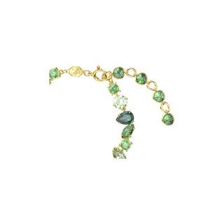 Swarovski Gold-Tone Plated Gema Mixed Cut Green Bracelet
