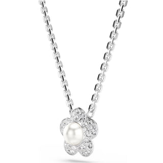 Swarovski Jewellery Ariana Grande x Swarovski Rhodium Plated Crystal Pearl Flower Pendant 4403372