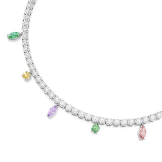Swarovski Jewellery Ariana Grande x Swarovski Rhodium Plated Multicoloured Necklace 4404195