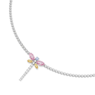 Swarovski Jewellery Ariana Grande x Swarovski Rhodium Plated Dragonfly Y Necklace 4404196