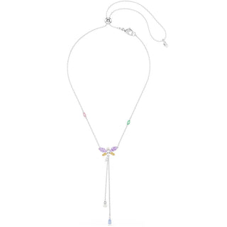 Swarovski Jewellery Ariana Grande x Swarovski Rhodium Plated Dragonfly Multicoloured Y Necklace 4404200