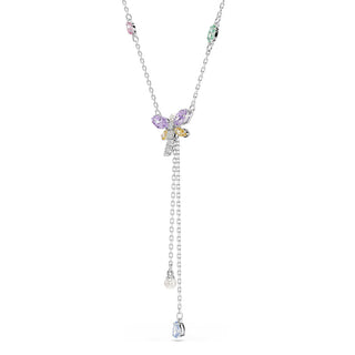 Swarovski Jewellery Ariana Grande x Swarovski Rhodium Plated Dragonfly Multicoloured Y Necklace 4404200