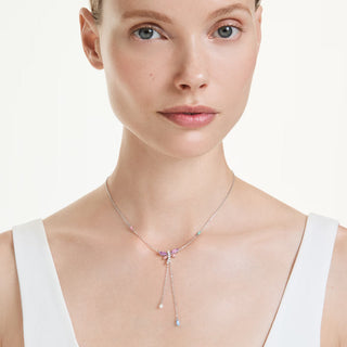 Swarovski Jewellery Ariana Grande x Swarovski Rhodium Plated Dragonfly Multicoloured Y Necklace 4404200