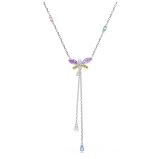 Swarovski Jewellery Ariana Grande x Swarovski Rhodium Plated Dragonfly Multicoloured Y Necklace 4404200