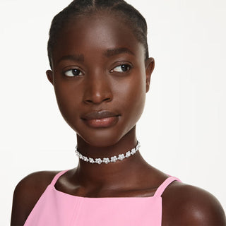 Swarovski Jewellery Ariana Grande x Swarovski Rhodium Plated Crystal Pearl Flower Choker 4404201