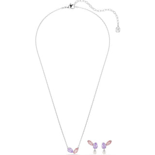 Swarovski Jewellery Ariana Grande x Swarovski Rhodium Plated Multicoloured Pendant and Earring Set 4406083