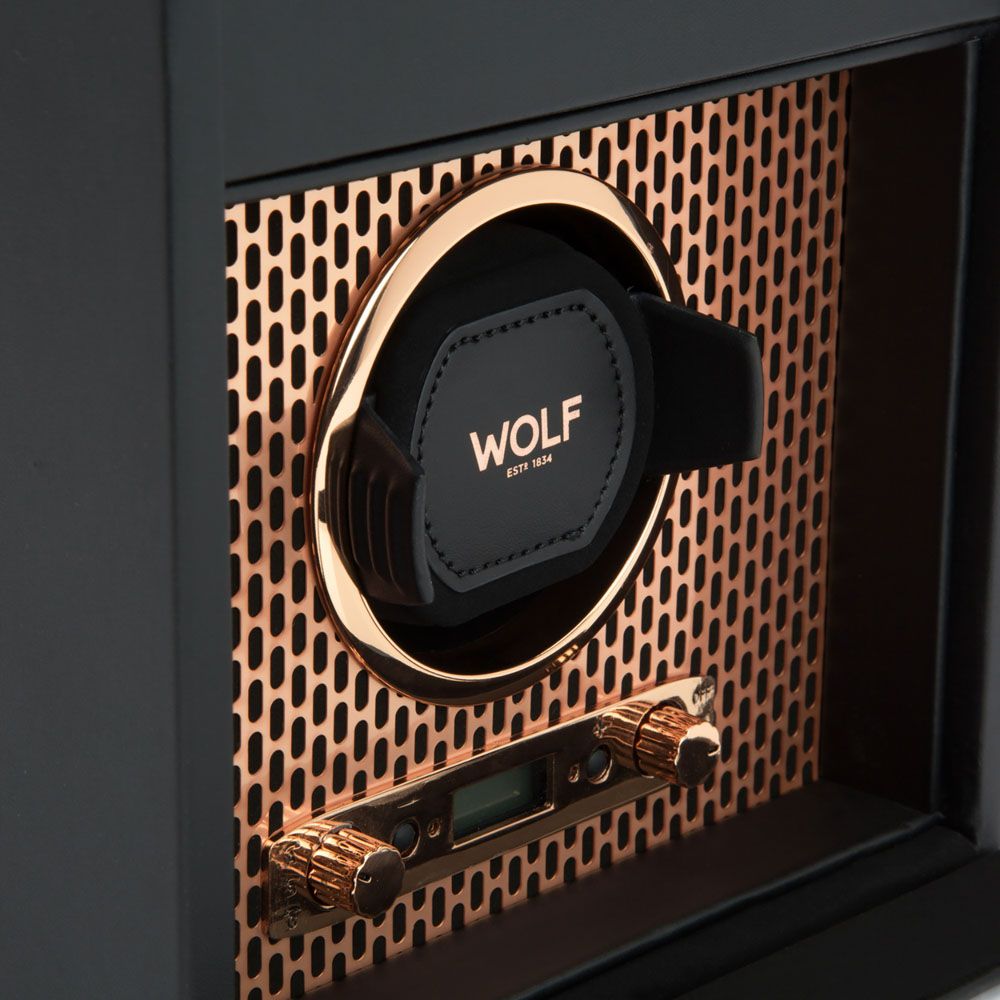 Wolf Axis Copper Watch Winder Allum Sidaway