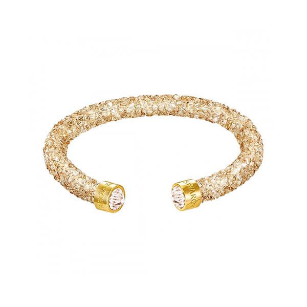 Swarovski Yellow Gold Plated Crystaldust Gold Bangle Small
