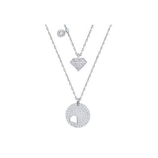 Swarovski Crystal Wishes Diamond Double Pendant Necklace