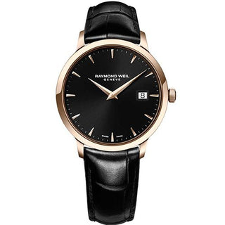 Raymond Weil Gents Rose Gold Plated Toccata Strap Watch