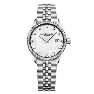 Raymond Weil Ladies Freelancer Watch With Mother Of Pearl And Diamond Face