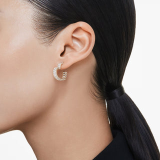 Swarovski Jewellery Swarovski Gold Tone Plated Matrix Hoop Earrings 4402416