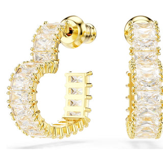 Swarovski Jewellery Swarovski Gold Tone Plated Matrix Hoop Earrings 4402416