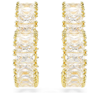 Swarovski Jewellery Swarovski Gold Tone Plated Matrix Hoop Earrings 4402416