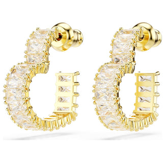Swarovski Jewellery Swarovski Gold Tone Plated Matrix Hoop Earrings 4402416