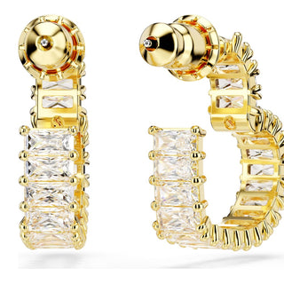 Swarovski Jewellery Swarovski Gold Tone Plated Matrix Hoop Earrings 4402416
