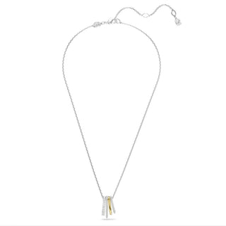 Swarovski Jewellery Swarovski Rhodium Plated and Yellow Gold Tone Hyperbola Three Row Pendant 4403327