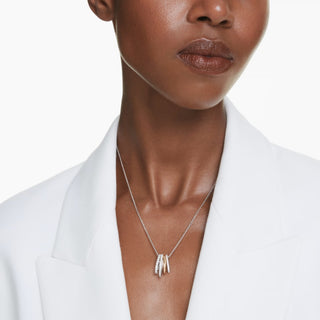Swarovski Jewellery Swarovski Rhodium Plated and Yellow Gold Tone Hyperbola Three Row Pendant 4403327