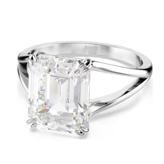 Swarovski Rhodium Plated Stilla Cocktail Ring - 58