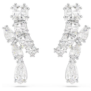 Swarovski Jewellery Swarovski Rhodium Plated Matrix Drop Earrings 4402428